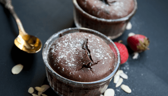 fondant au chocolat et à l'avocat