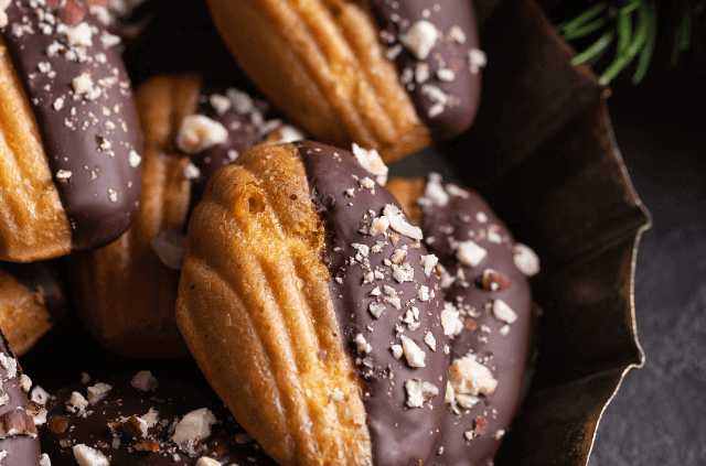 madeleine chocolat noisette