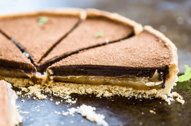 Tarte au chocolat caramel